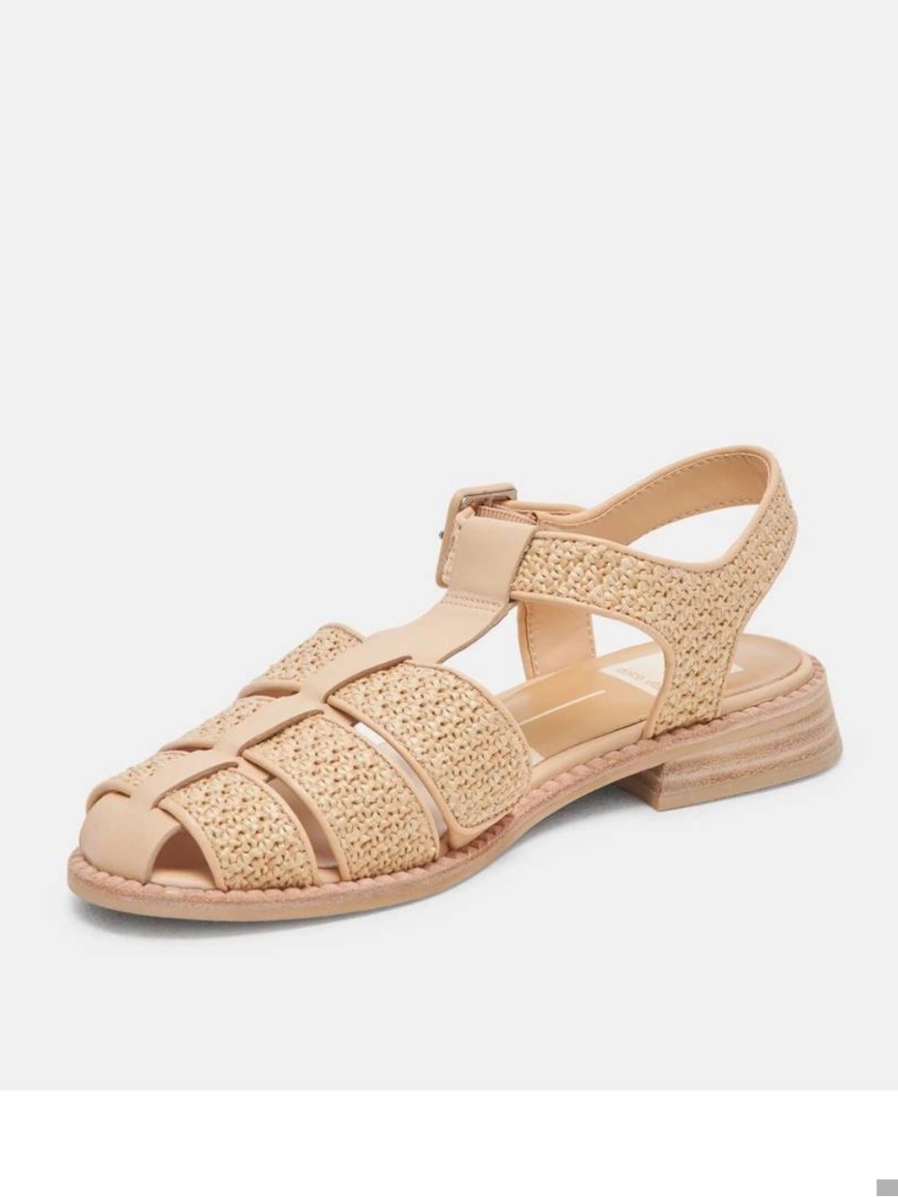 NEW DOLCE VITA women's holis raffia sandal in natural size 8.5